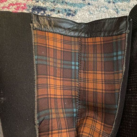 Aquatalia Black Suede Leather Mid-Calf Side Zip Wedge Boots Size 7.5 - Picture 8 of 9